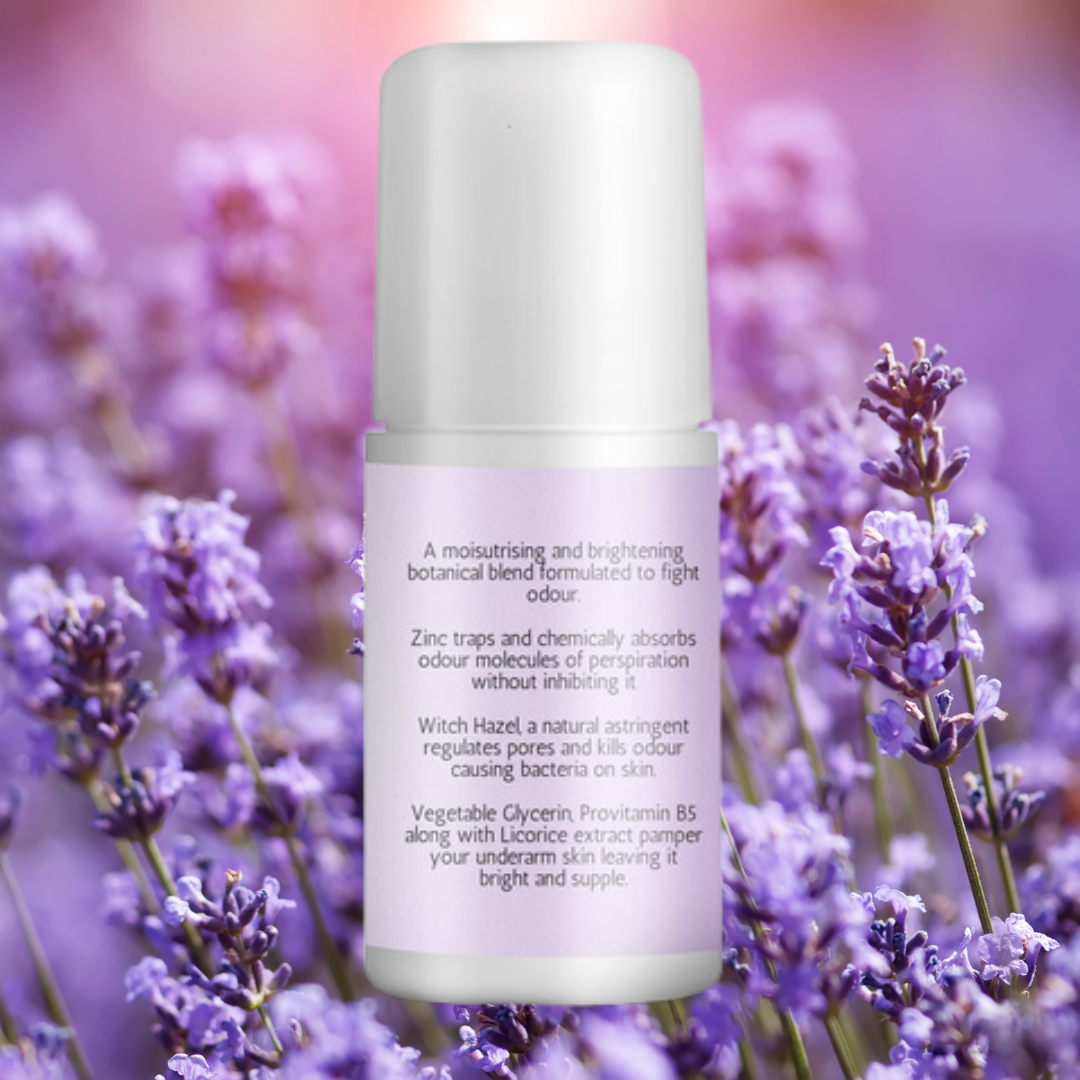 Zinc-Based Brightening Underarm Roll-On Deoderant - Lavender Flavour