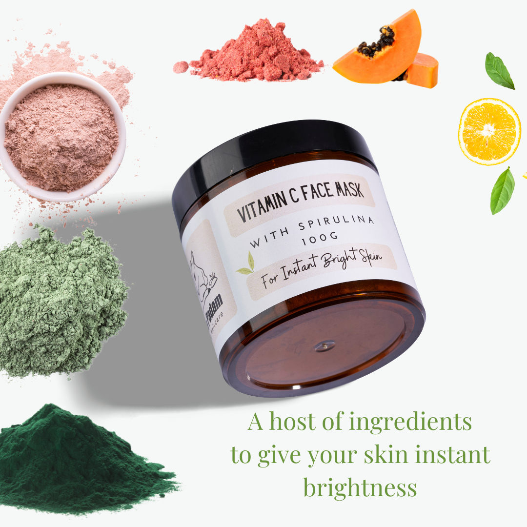 Vitamin C Face Mask with natural ingredients for glowing and healthy skin