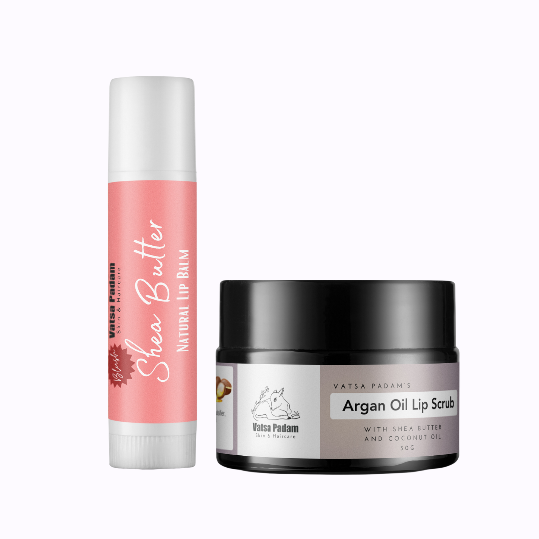 Shea Butter Natural Lip Balm in pink tube