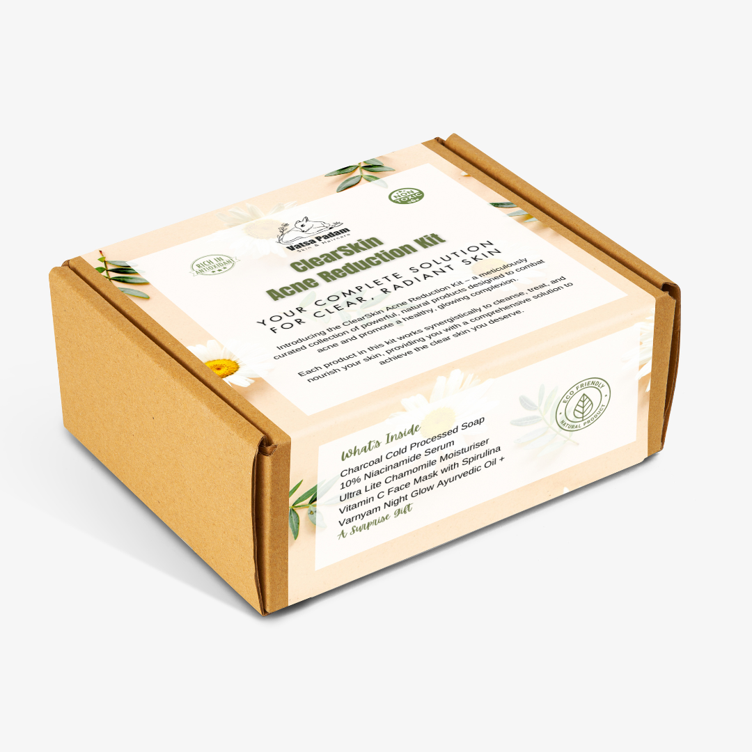 ClearSkin Acne Reduction Kit package - professionally curated acne care kit in eco-friendly box - complete acne treatment kit for glowing complexion