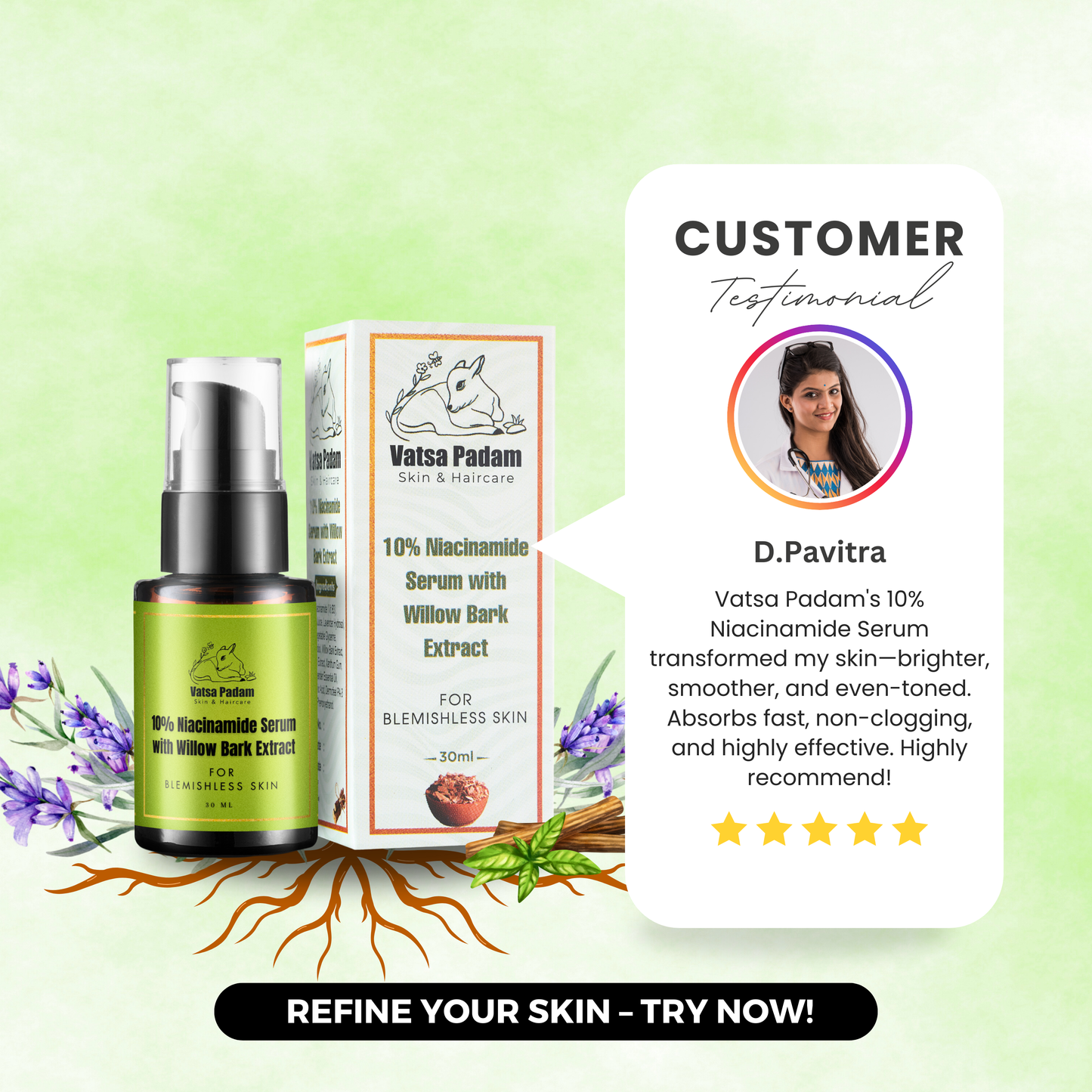 10% Niacinamide Serum with Willow Bark Extract
